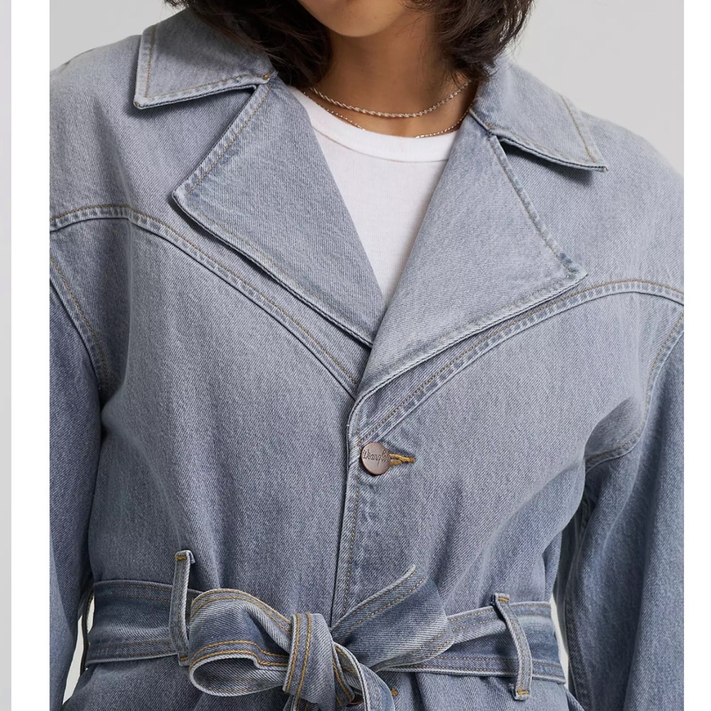 Wrangler Women’s western Denim Trench Coat NWT - Picture 4 of 8